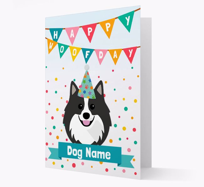 Personalized Card 'Happy Woofday {dogsName}' with {breedCommonName} Icon